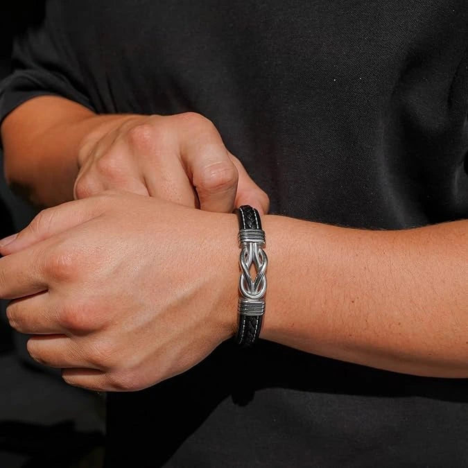 To My Son – Infinity Bracelet Gift Set (Custom Engraved)
