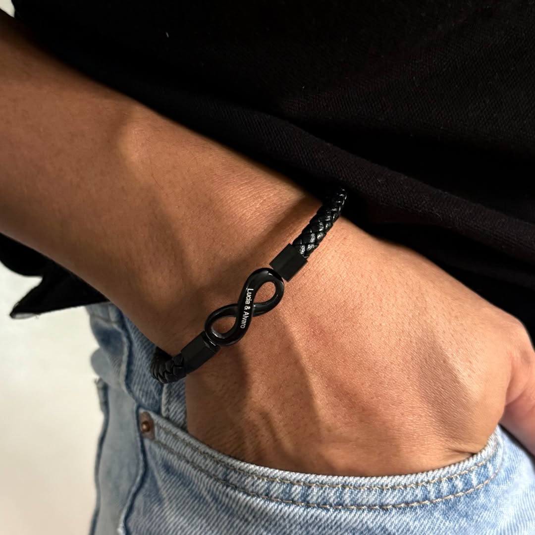 To My Man Infinity Personalised Bracelet