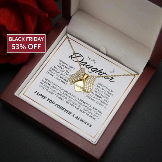 Daughter’s Butterfly Locket Necklace