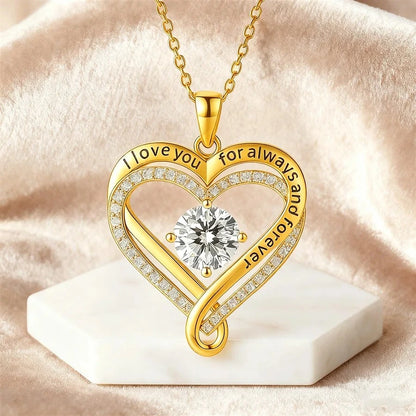 To My Wife - Forever & Always Heart Necklace