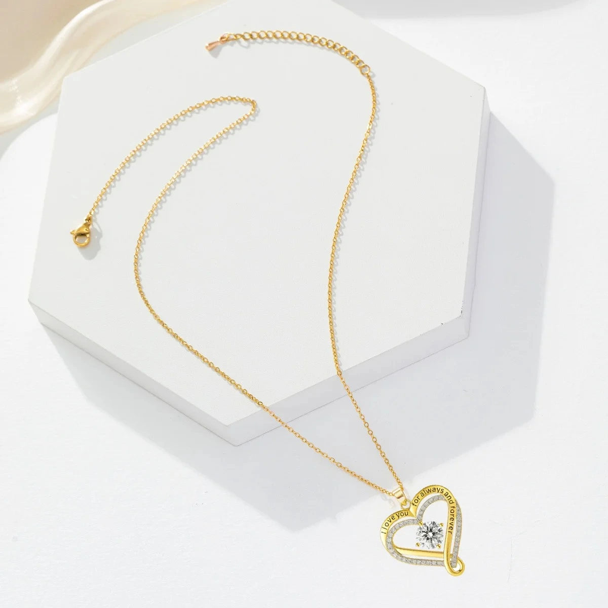 To My Wife - Forever & Always Heart Necklace
