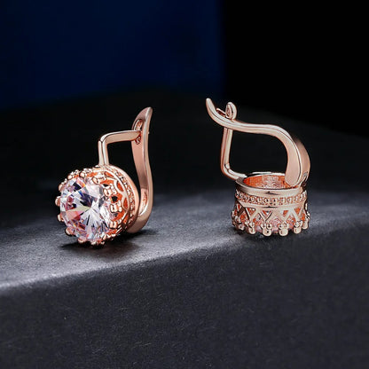 Classic Earrings - CZ Crown