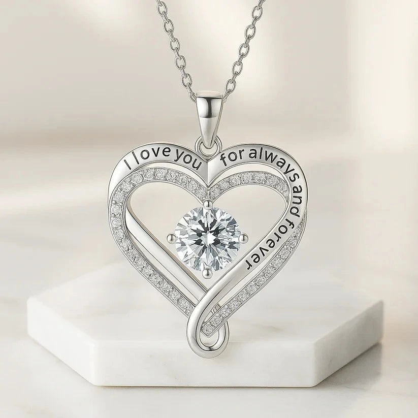 To My Wife - Forever & Always Heart Necklace