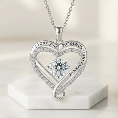 To My Wife - Forever & Always Heart Necklace