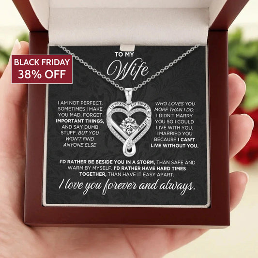 To My Wife - Forever & Always Heart Necklace