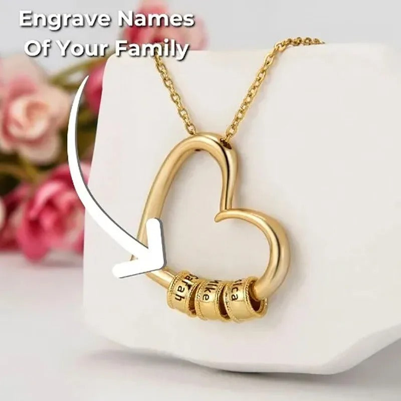 Family's Love Engraved Pendant with LED Gift Box
