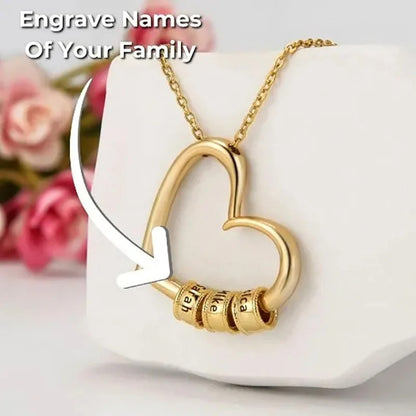 Family's Love Engraved Pendant with LED Gift Box