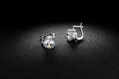 Classic Earrings - CZ Crown