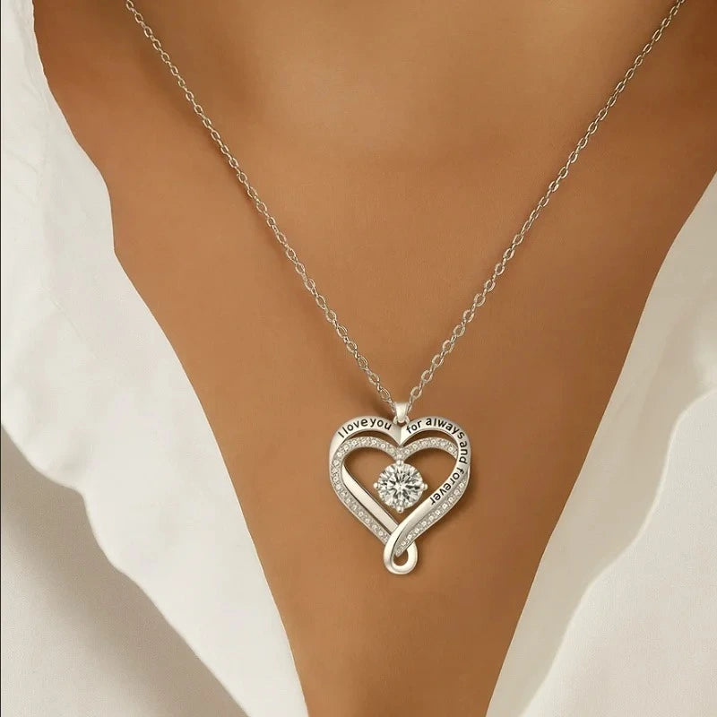 To My Wife - Forever & Always Heart Necklace