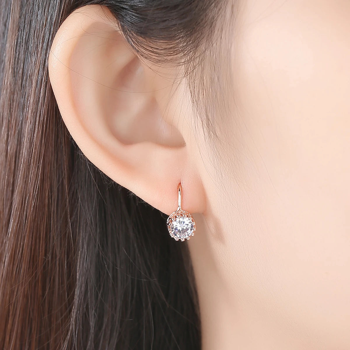 Classic Earrings - CZ Crown