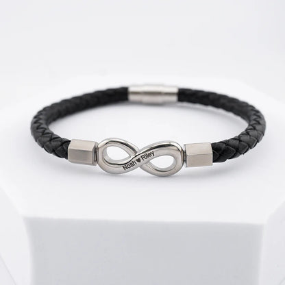 To My Man Infinity Personalised Bracelet